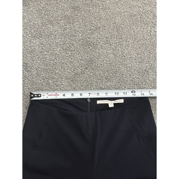 Veronica Beard Scuba Pants Womens 4 Slim Fit Stretch Navy Blue Zip Back USA - Picture 4 of 8